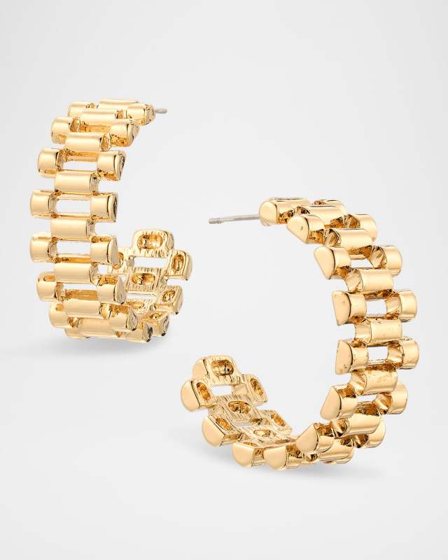 Gold Filigree Hoop Earrings